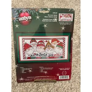 We Love Santa Just Because  Crossstitch Jan-Lyn 2002